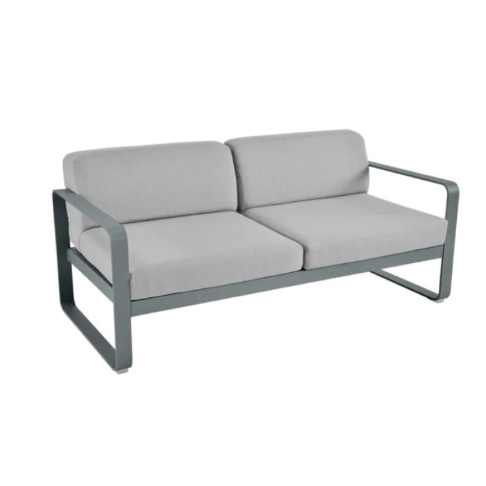 Beperkt Aanbod Fermob Bellevie 2-zits loungebank met flannel grey zitkussen-Storm Grey