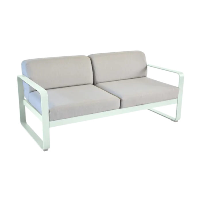 Fermob Bellevie 2-zits loungebank met flannel grey zitkussen-Ice Mint Seizoensaanbieding