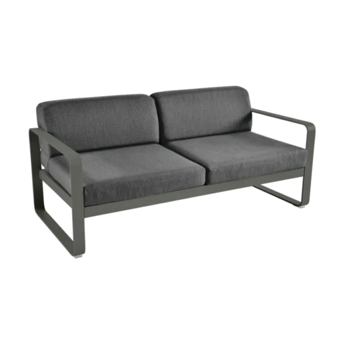 Op = Op Fermob Bellevie 2-zits loungebank met graphite grey zitkussen-Rosemary