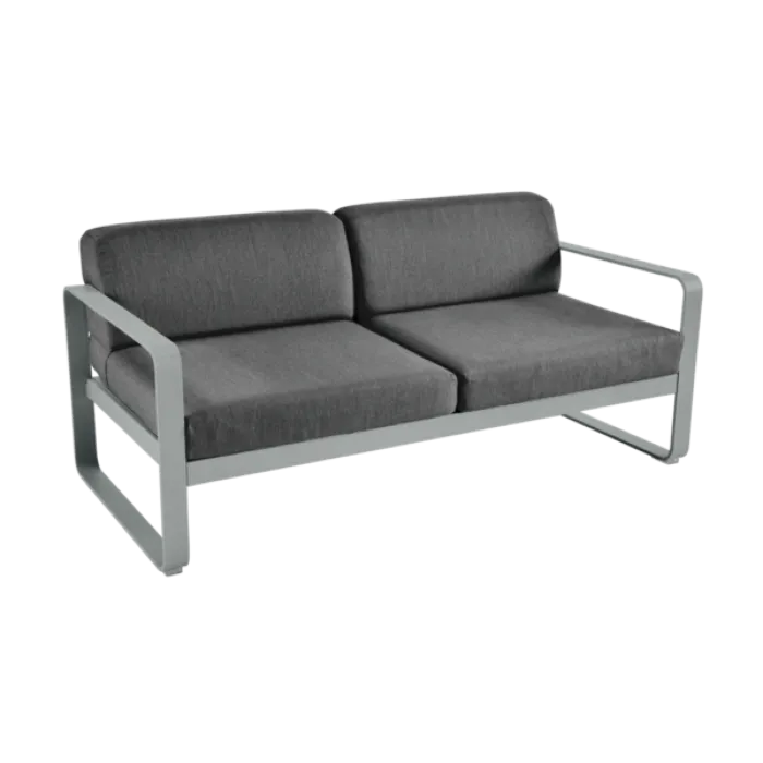 Exclusieve Aanbieding Fermob Bellevie 2-zits loungebank met graphite grey zitkussen-Lapilli Grey