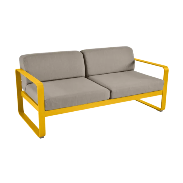 Fermob Bellevie 2-zits loungebank met grey taupe zitkussen-Honey Nu Kopen