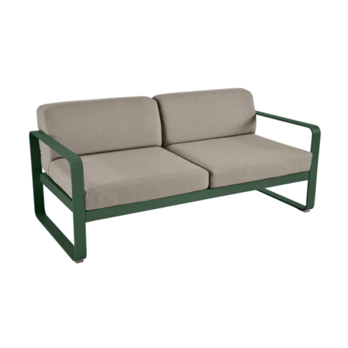 Nieuw Fermob Bellevie 2-zits loungebank met grey taupe zitkussen-Cedar Green