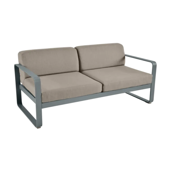 Fermob Bellevie 2-zits loungebank met grey taupe zitkussen-Storm Grey Beste Prijs