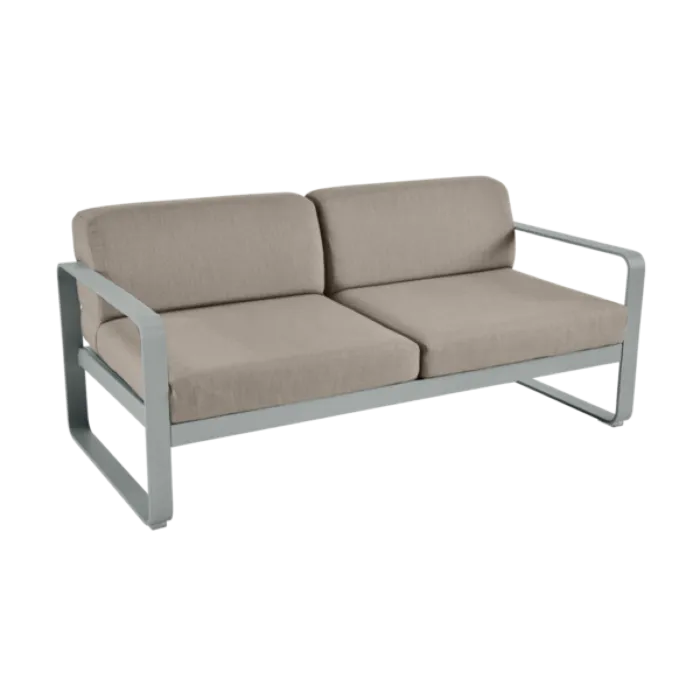 Fermob Bellevie 2-zits loungebank met grey taupe zitkussen-Lapilli Grey Lage Prijs