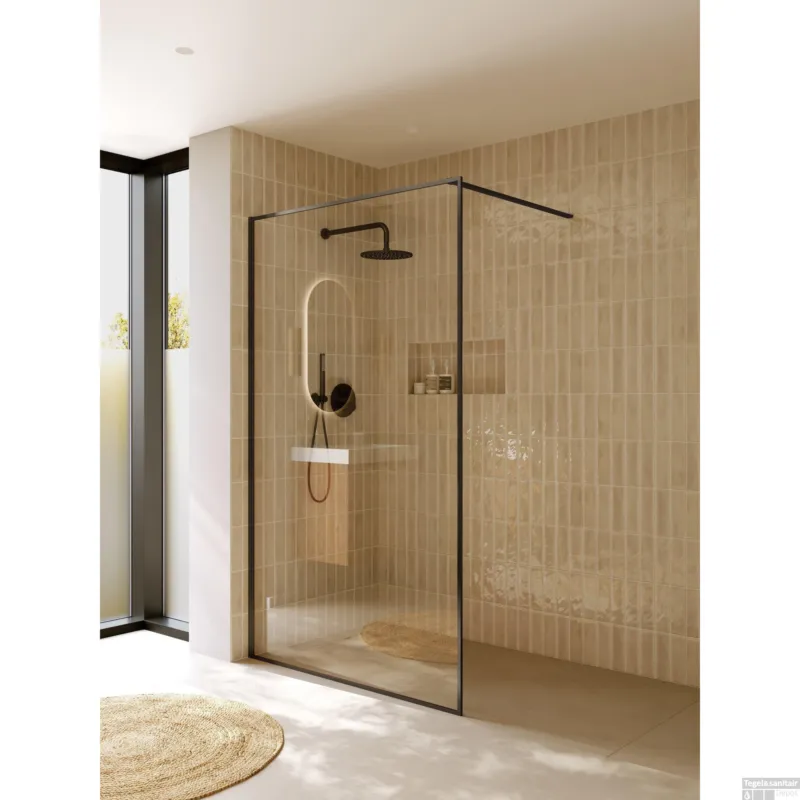 Express Levering Inloopdouche Riho Define 400 Mat Gunmetal 120x200 cm Incl. Stabilisatiestang