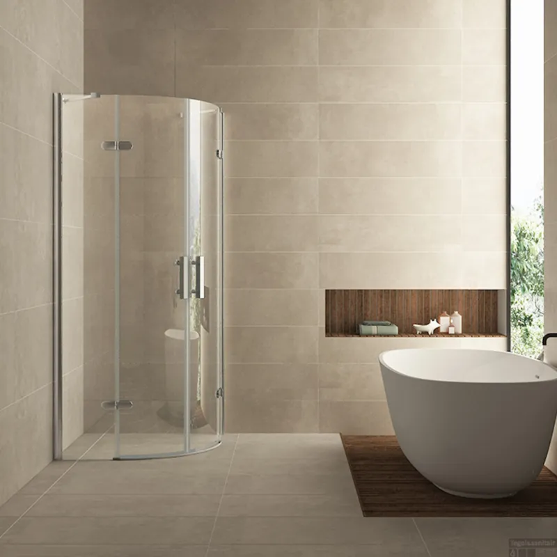 Douchecabine Wiesbaden kwartrond 2 deuren 100x100cm 8mm NANO coating Lage Kosten