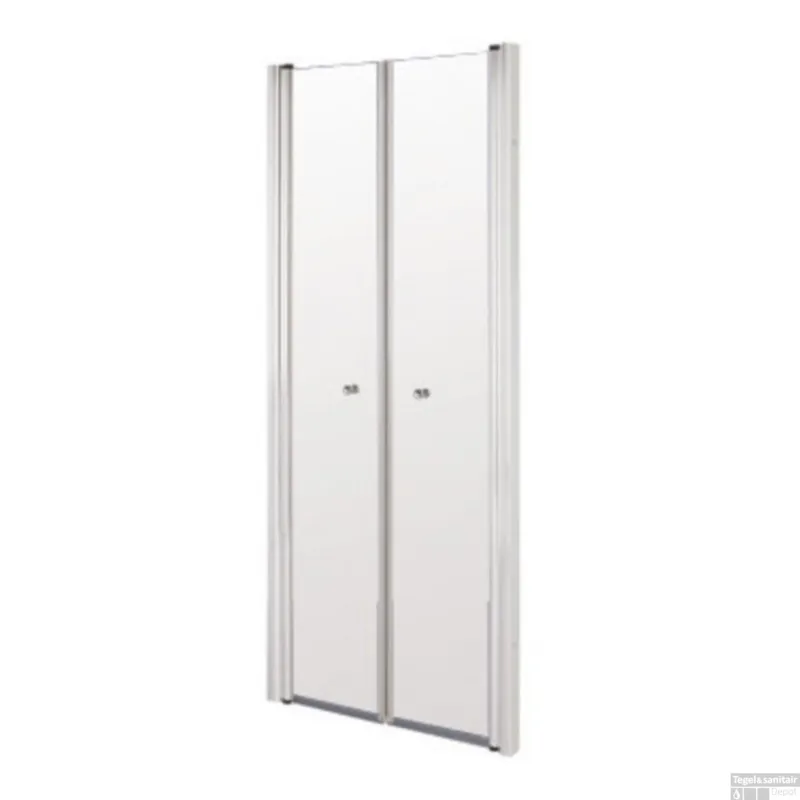 Weekendaanbieding Nisdeur Pendeldeur Plieger Royal 6mm Glas 90x185cm Chroom