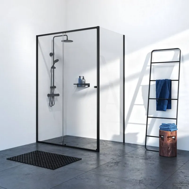 Sealskin Contour Douchecabine met Schuifdeur 140x90 cm 6 mm Helder Glas Mat Zwart Lage Prijs