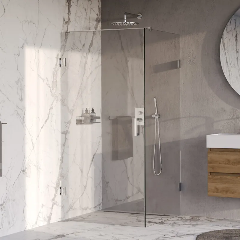 Betaalbaar BRAUER Void douchecabine met draaideur helder glas 100x100x200 incl. glascoating chroom