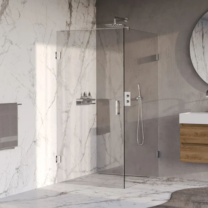 BRAUER Void douchecabine met draaideur helder glas 90x120x200 incl. glascoating chroom Bestel Nu