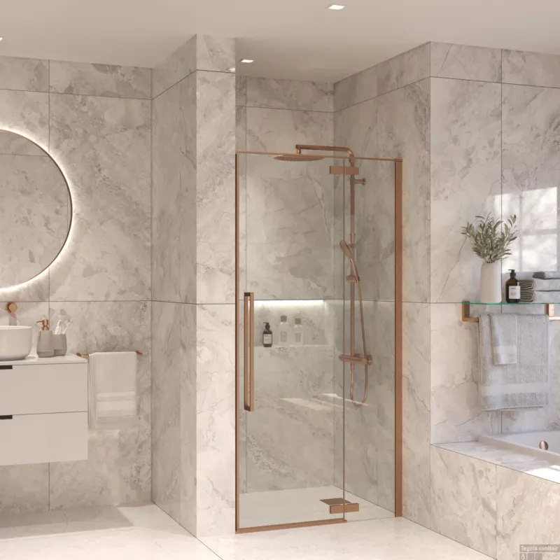 Korting Nisdeur Set Sanivo Vigo 140x200 Geborsteld Brons