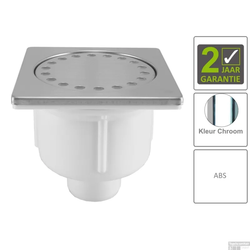 BWS Doucheput Onderuitlaat 10x10cm Chroom Weekendaanbieding