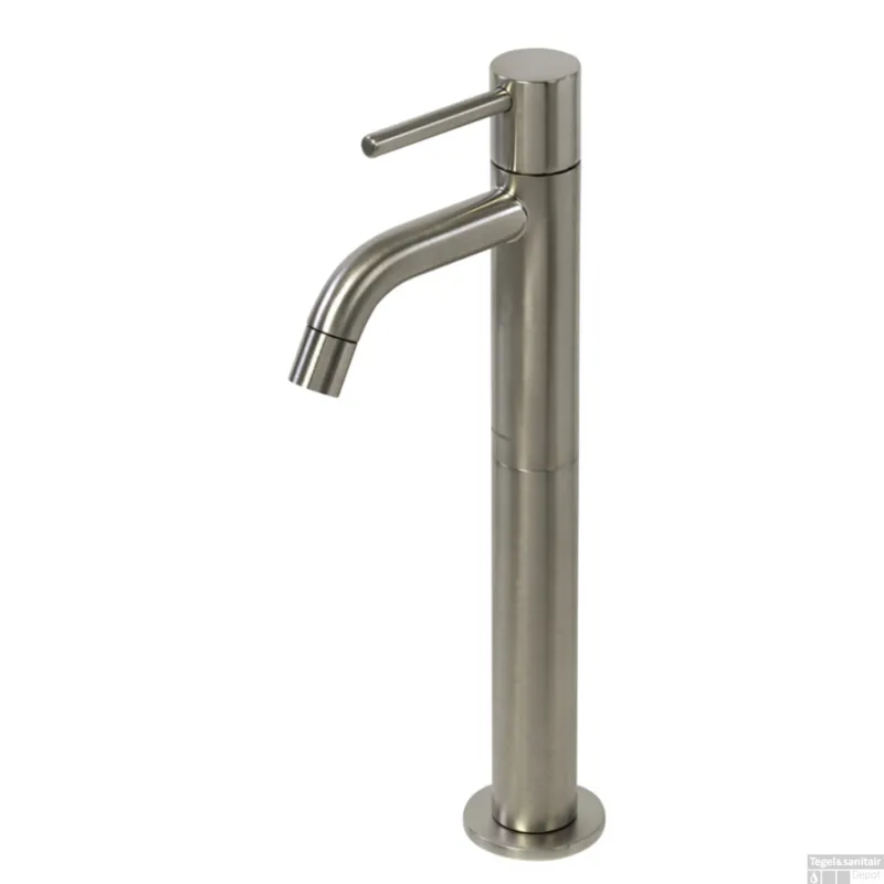 Fonteinkraan Plieger Napoli Hoog 28.4cm Geborsteld Chroom Speciale Aanbieding