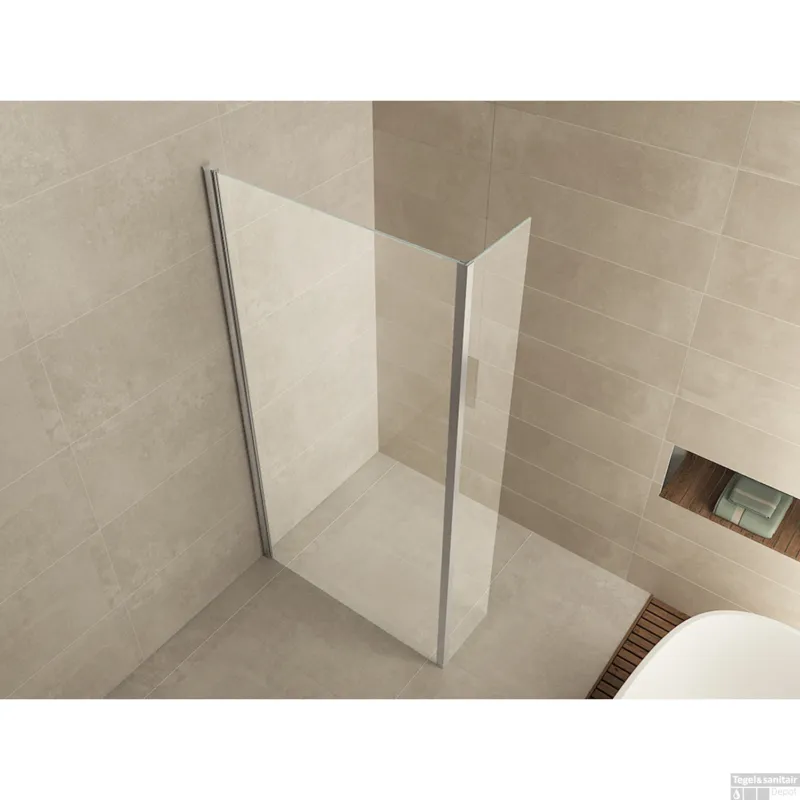 Koop Online Zijwand Wiesbaden Hoekprofiel 40x200cm 10mm NANO coating
