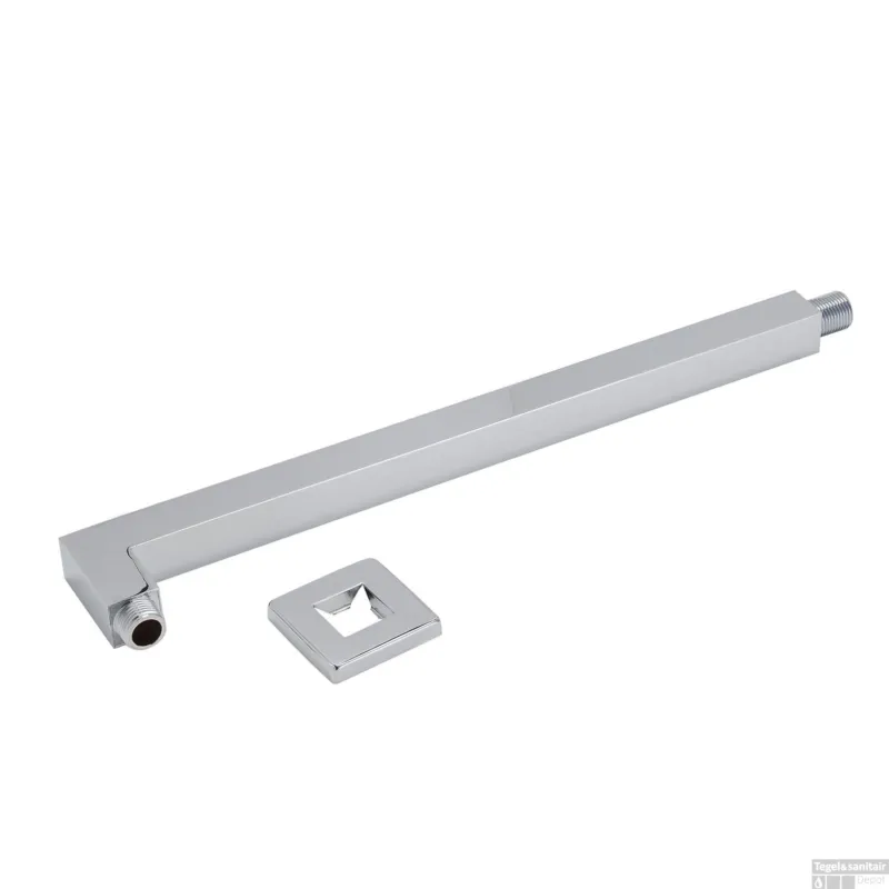 Exclusieve Aanbieding BWS Muuruitloop Vierkant Luxe 40cm Chroom