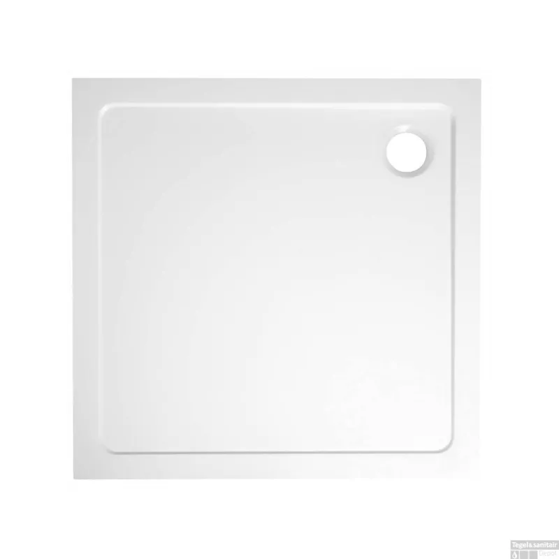 Douchebak Gegoten Marmer Sapho Aqualine 90x90x3 cm Vierkant Wit Betrouwbaar
