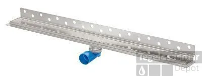 Berg Van Den Premium Line Goot 100cm. Met Zijuitlaat M/flens,gesloten Design Rvs Direct Verzonden