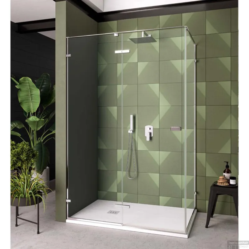 Zijwand Lacus S. Pietro 70x200 cm Aluminium Profiel Chroom Direct Beschikbaar