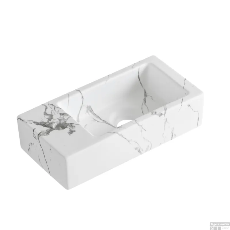 Fontein Best Design Allure 36x18x9 cm Links Marmer White Meest Verkocht