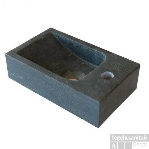 Direct Verzonden Hardstenen fontein Mini met kraangat rechts 18x30x8 cm OP=OP