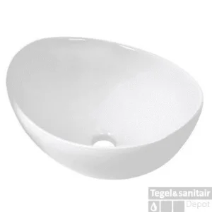 Koop Online Keramische Opbouw Waskom Scale Ovaal 39x32x17.5cm Wit