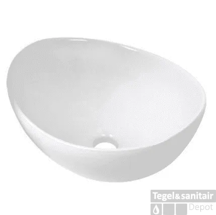 Koop Online Keramische Opbouw Waskom Scale Ovaal 39x32x17.5cm Wit