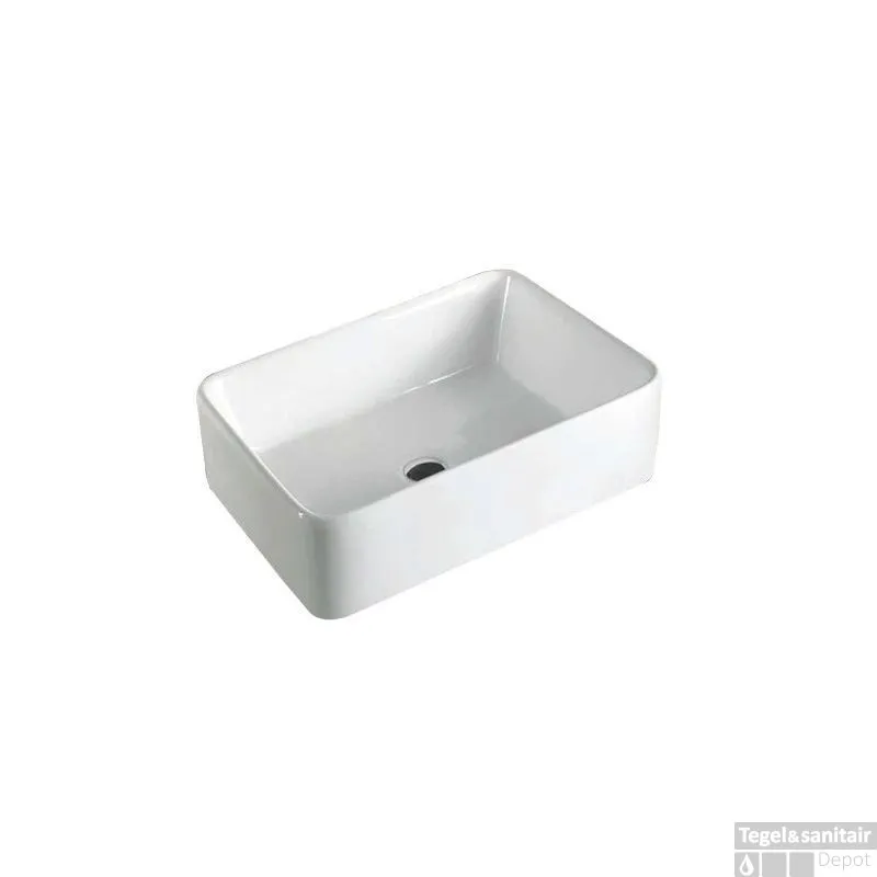 Superprijs Opbouw Wastafel Best Design Side 49x38x13 Cm Keramiek Wit