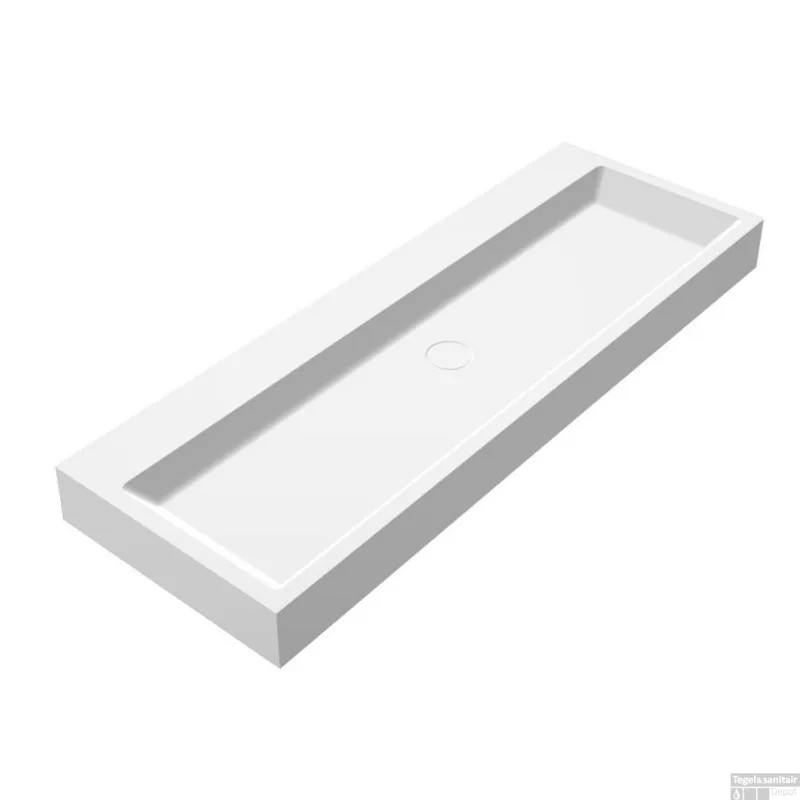 Wastafel Best Design Opera-120 Just Solid 120x50x11 cm Mat Wit Fabrieksprijs