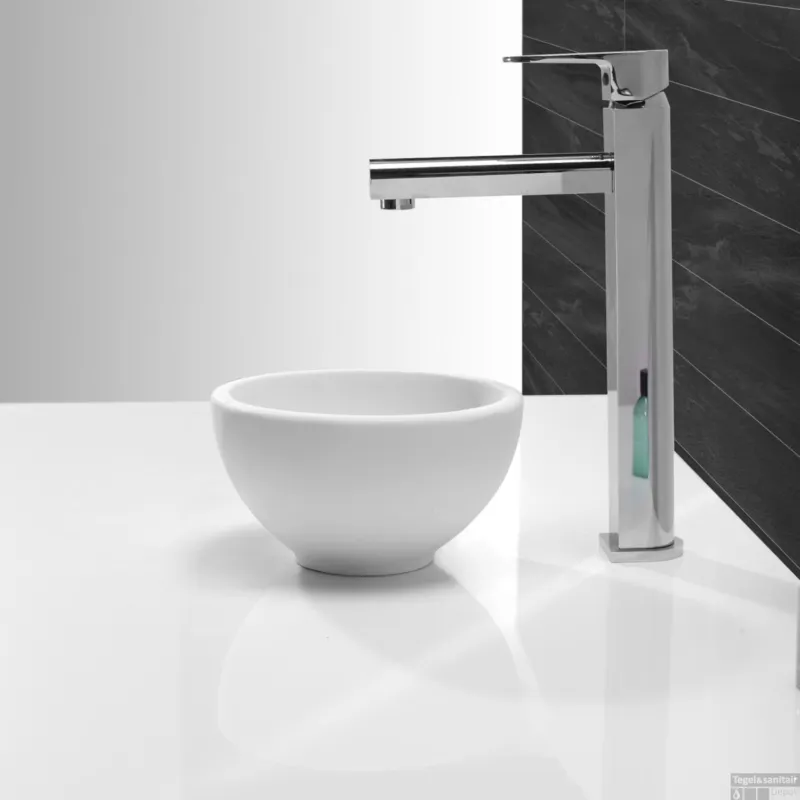 Opzetfontein Wiesbaden Solid Surface Rond 20x20x11 cm Actieprijs