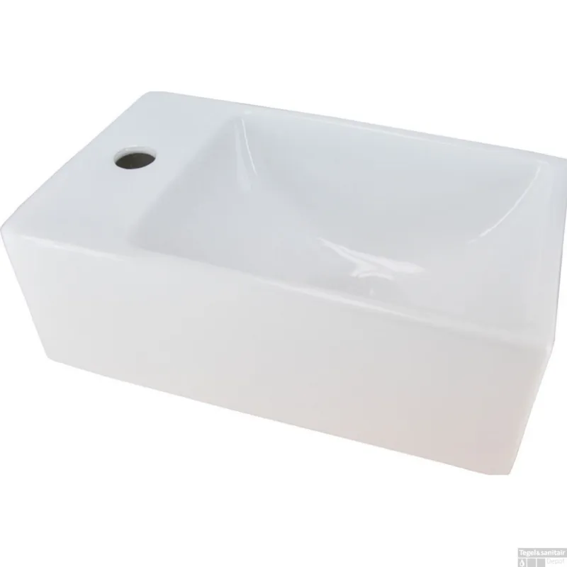 Betaalbaar Fontein Rhea Mini XXS 30,5x18x11cm wit (kraangat links)