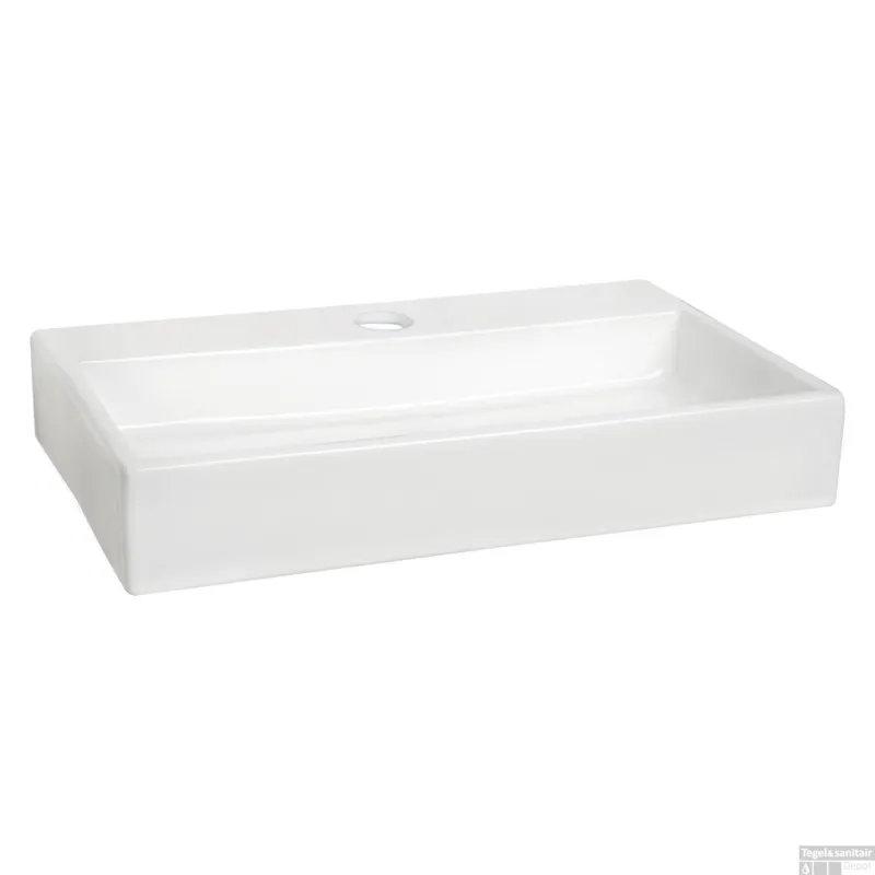Fontein Differnz Flat Small 7x38x24 cm Keramiek Wit Laatste Versie