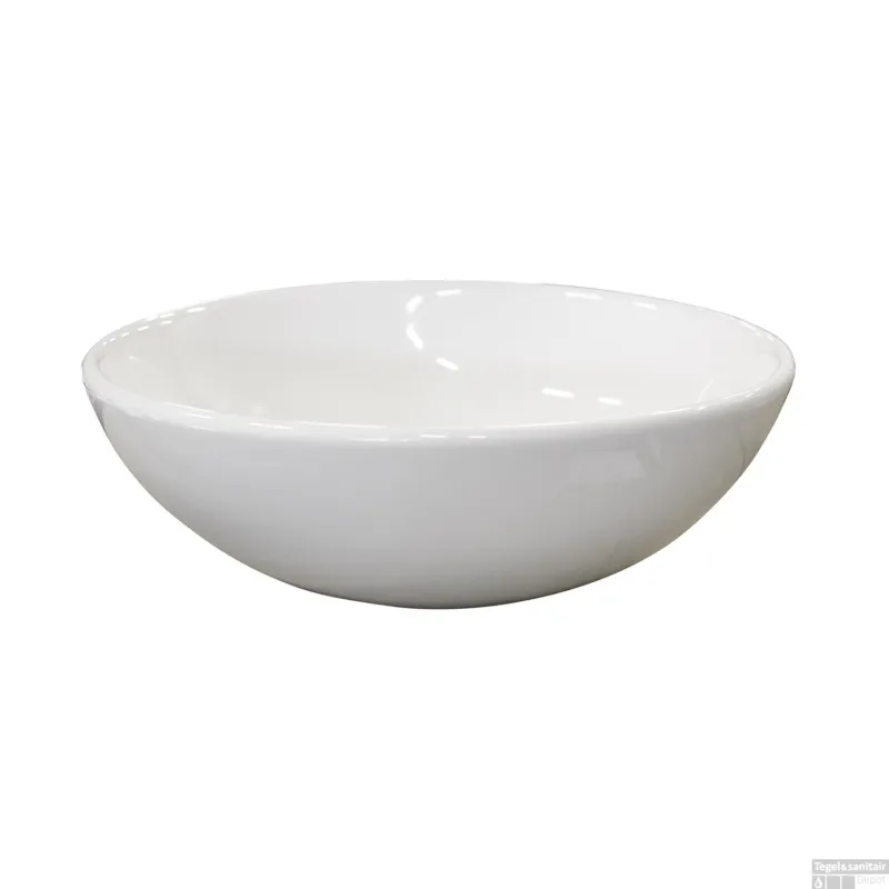 Waskom Opbouw BWS Miko 27,5x10,5 cm Keramiek Glanzend Wit Laatste Kans