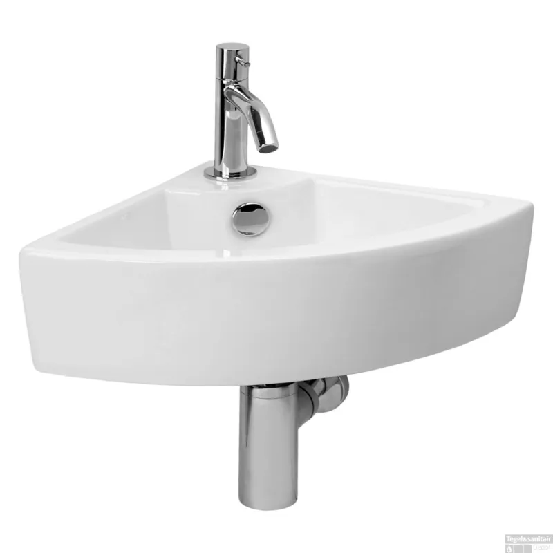 Meest Verkocht Fonteinset Differnz Keres Warm/Koud Kraan 32.5x32.5x12.5 cm Wit