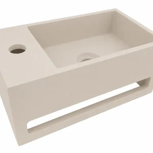 Tijdelijk Beschikbaar Fontein Links Wiesbaden Julia 35x20x16 cm Solid Surface Beige