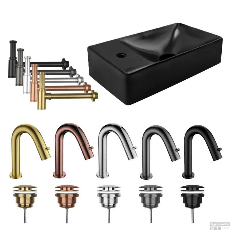 Direct Beschikbaar Fonteinset BWS Mini Links Mat Zwart (Mix & Match)