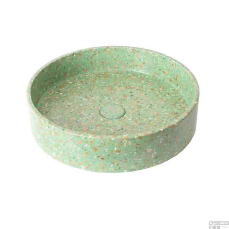 Betrouwbaar Waskom Ideavit Idea.Smart 42.5x42.5x10 cm Rond Terrazzo Groen