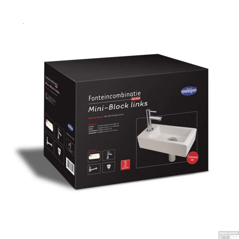 Betaalbaar Fonteinset Best Design Mini Block One Pack links 36x18cm