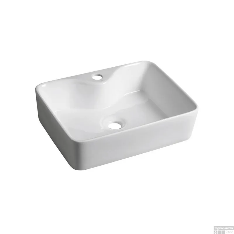 Wastafel Opbouw Sapho Balena Rechthoekig 48x37x13.5 cm Keramiek Wit Actieprijs