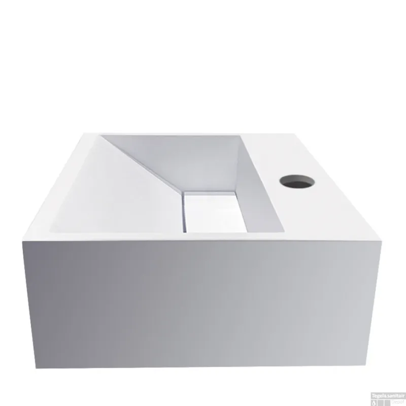 Fontein Wiesbaden Julia 30x28x12,5 cm Solid Surface Mat Wit Hoge Kwaliteit