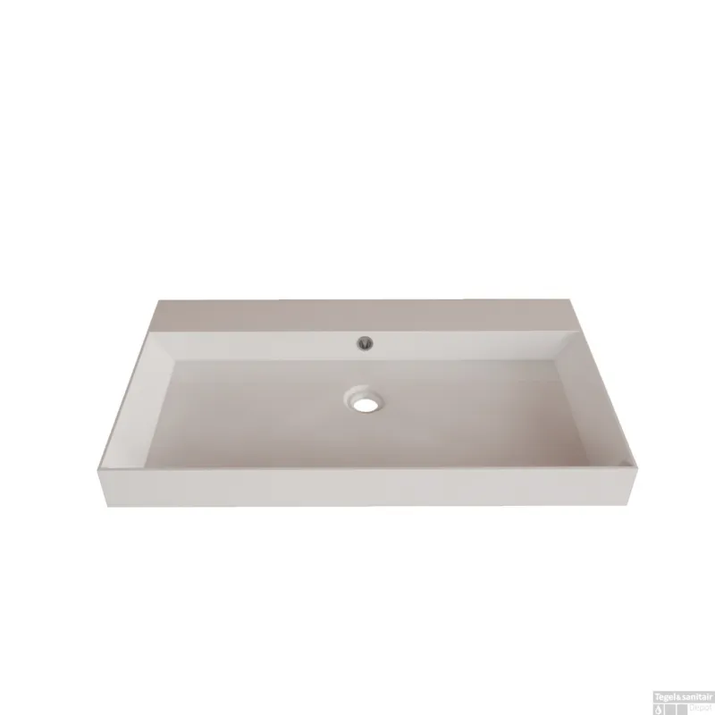 Beperkt Aanbod Wastafel Gliss Design Lako 80 cm 1 Kraangat Glans Wit