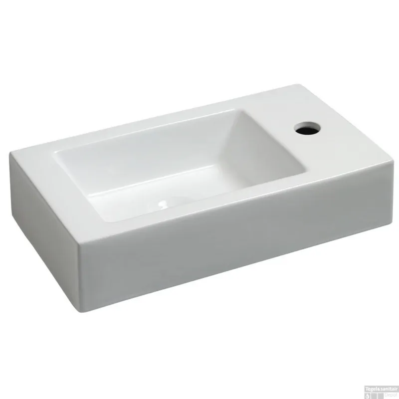 Flitsaanbieding BWS Fontein Blong 46x26x11cm Wit (kraangat rechts)