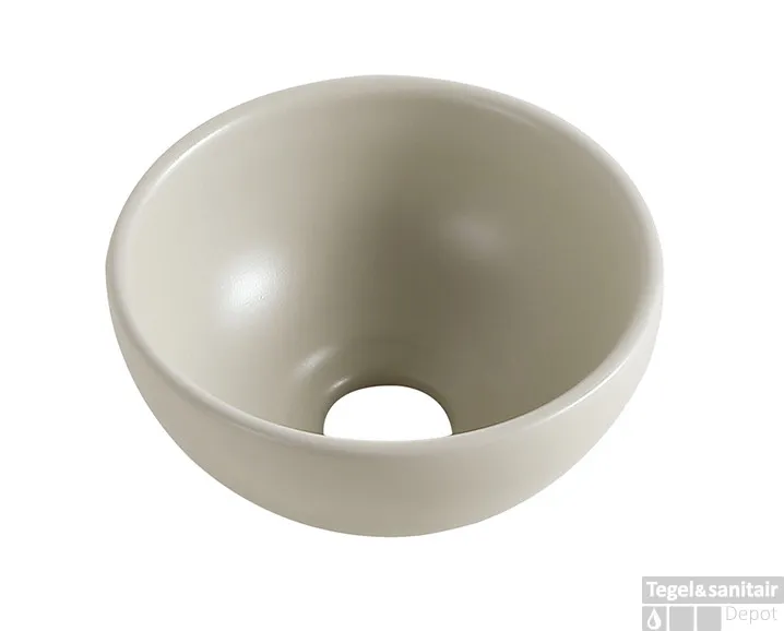 Waskom Wiesbaden Consilio Rond 20x9 cm Keramiek Beige Weekendaanbieding