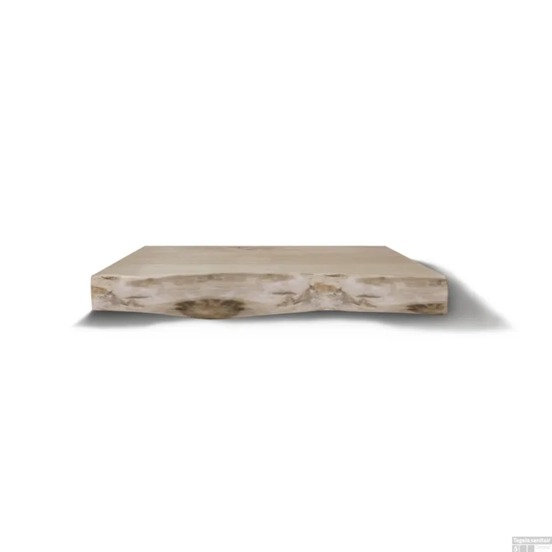 OUTLET Onderblad BWS Eiken Massief Hout Met Boomschors 90 cm Olie Wit Merkproduct