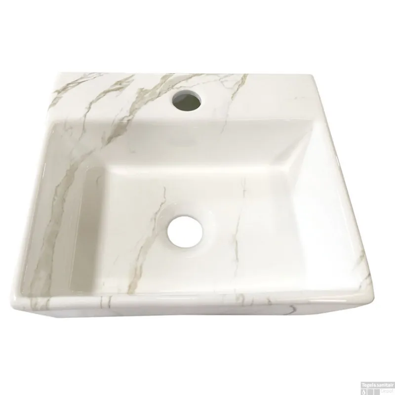 Favoriet Fontein BWS Marmerlook 33.5x29x11.5 cm Keramiek Wit