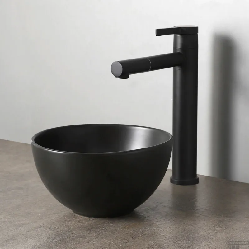 Hete Deal BWS Mini Waskom 23 cm Keramiek Mat Zwart