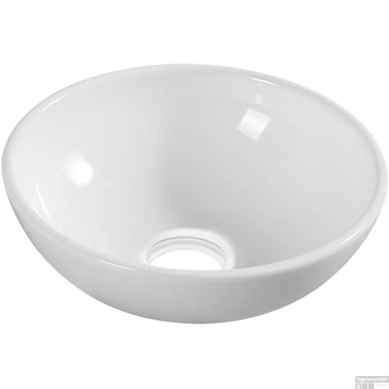 Goedkoop Opbouw Waskom Wiesbaden Kimo 28x28x10 cm Keramiek Wit