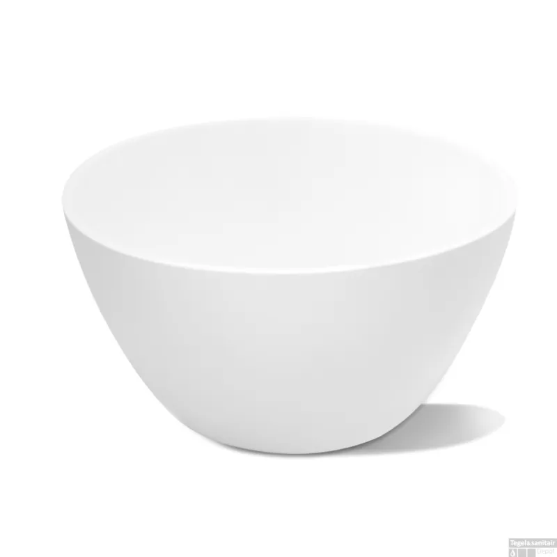Waskom BWS Wanda Solid Surface Rond 21 cm Mat Wit Tijdelijk Beschikbaar