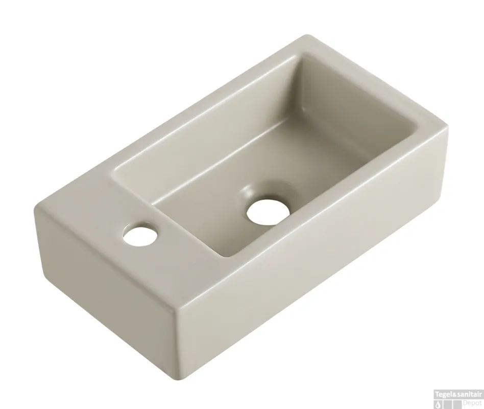 Betrouwbaar Fontein Wiesbaden Rhea M 40x22x11 cm Links Keramiek Beige