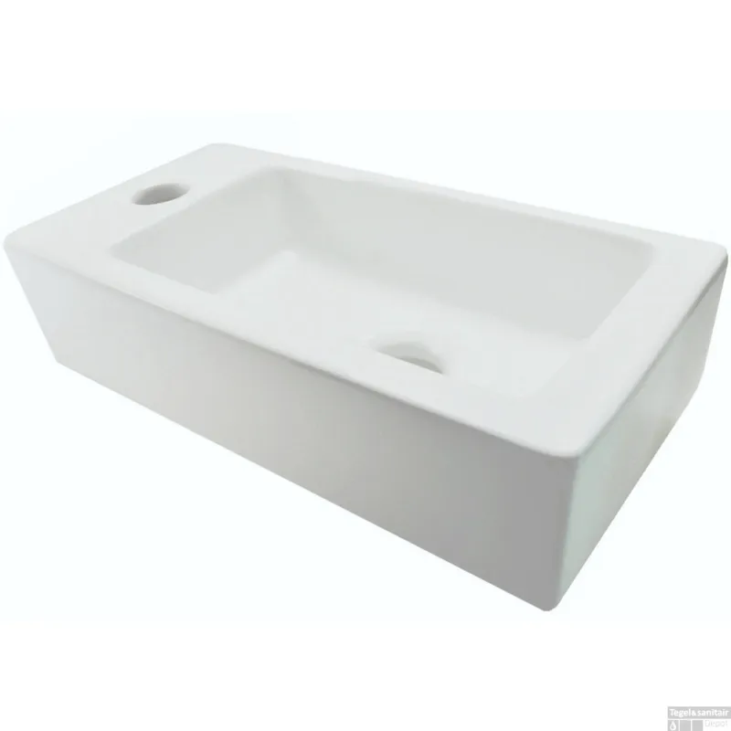 Bestseller Fontein Wiesbaden Mini-Rhea Links 36x18x9 cm Mat Wit