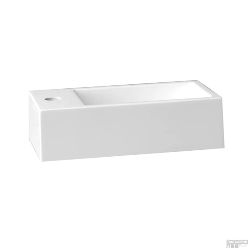 Superprijs Fontein Sanilux 40x22x11,5 cm Mineraalmarmer Glanzend Wit